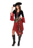 Kvinnelig pirat sjørøver kostyme