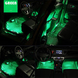 Bil interiør LED Lys Grønn